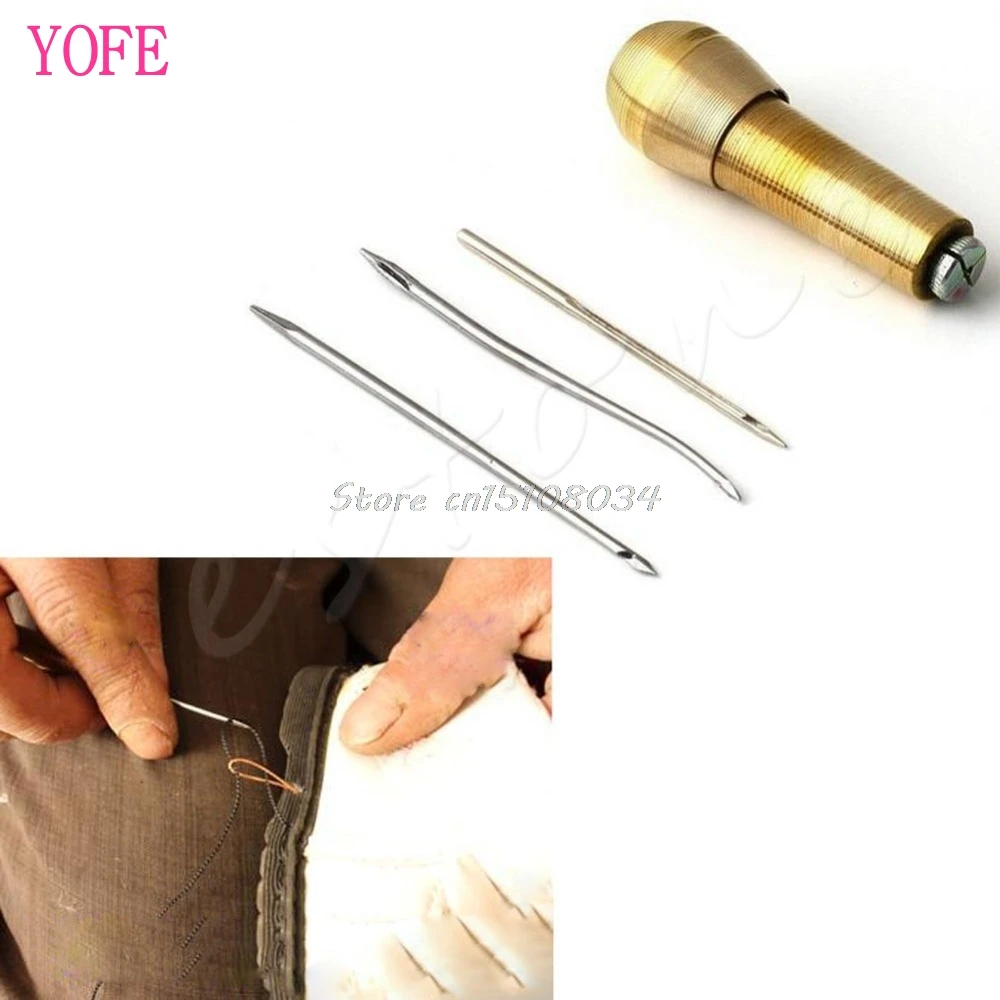 

Canvas Leather Tent Sewing Awl Hand Stitcher Taper Leathercraft Needle Tool Kit S08 Wholesale&DropShip
