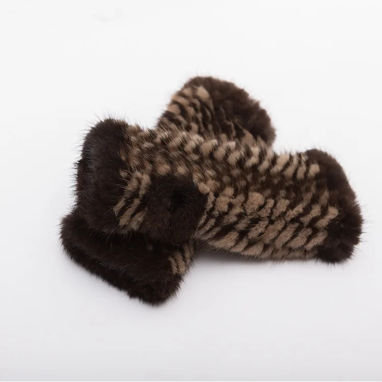 Luxury good quality Winter mink fur gloves for women Knitted Mink Fur Fingerless Genuine Gloves 2017 New Wome (12)