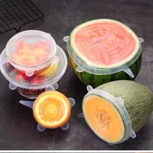 WORTHBUY 6 шт./компл. универсальный силиконовый чехол для сохранения свежести силиконовый стрейч крышки для Еда горшок блюдо Кухня CJJJJTCF00158