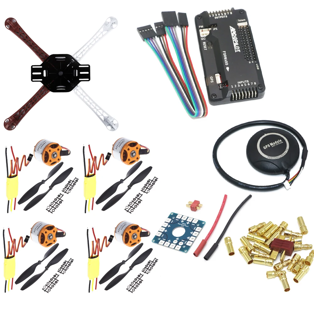 

F450 PCB Frame Kit With XXD A2212 1000KV Motor & 30A ESC & 1045 Props & APM 2.8 Flight Controller 7MGPS Combo For Rc Quadcopter