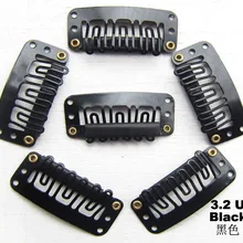 Girlshow 100 шт./лот парик оснастку Клип для наращивания волос клип 32 мм Материал металла Цвет