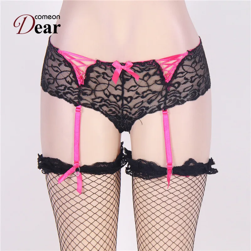 Женский кружевной пояс чулок Comeondear подтяжки размера плюс для PA5033|sexy suspenders|women sexi