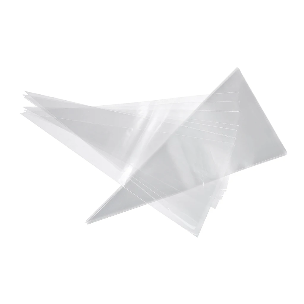 50 Pcs /lot Clear Party Gift Cone Biscuit Sweet Packing Bag Candy Cellophane Cello Bags for Gift Packaging Wrapping Decoration