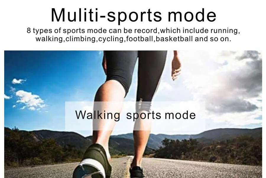 BOAMIGO Black Smart Watches LED Display Unisex Bracelet Sports Wristband Message Reminder Bluetooth Camera for IOS Android Phone (7)