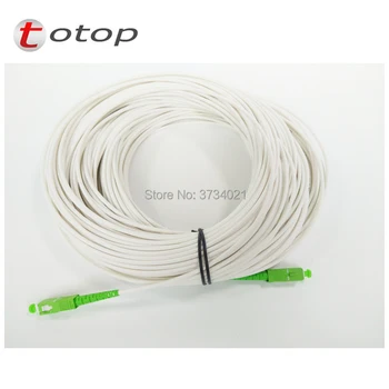 

10pcs/lot White color 50m fiber optic patch cord G657B3 SC APC SM SX (LSZH) 3.0mm fiber jumper Singlemode Simplex