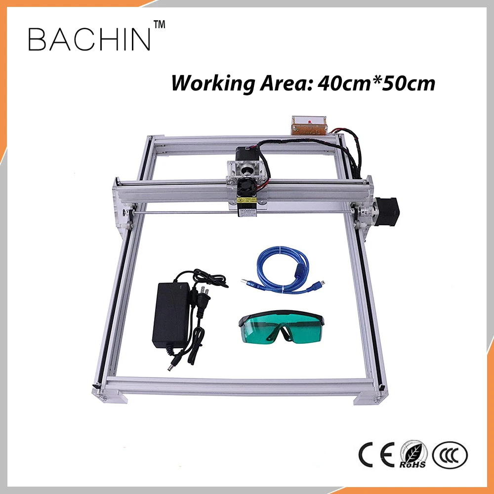 

4050 Laser Cutter Engraver Mini Laser Engraving Machine 40CM*50CM Work Area 12V USB 500MW/2500MW/5500MW Printer, Wood Router