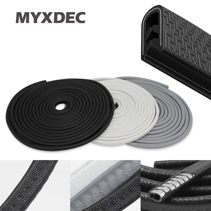 

5M Universal Car Anti Collision Door Edge Scratch Protector Strip Sealing Guard Trim Automobile Door Stickers Decoration