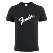 Nueva moda verano 2018 marca guitarra fender Camiseta 100% algodón tops manga corta Camiseta de alta calidad impresa teesTops