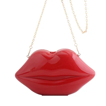 

lips shape luxury handbags women bags designer purse shoulder & crossbody bags for women party casual box acrylic bolsa feminina