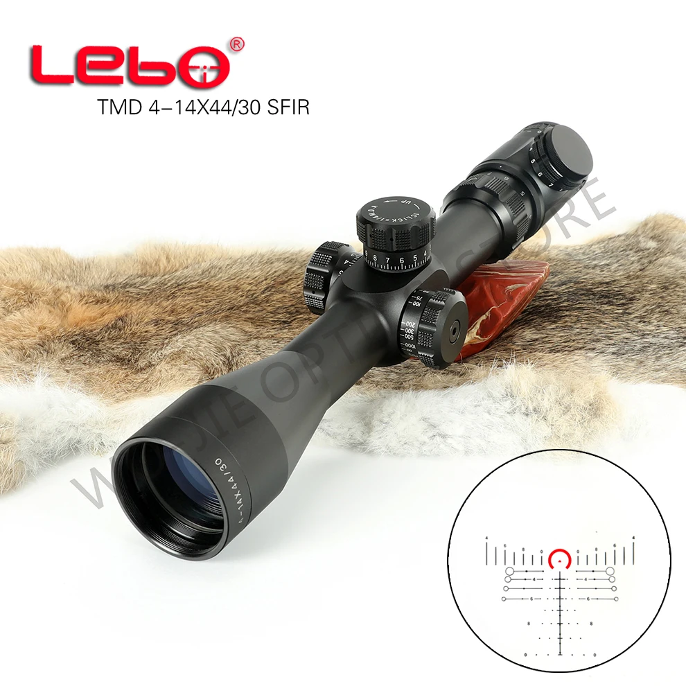 

Hunting Scope TMD4-14x44 FFP Riflescope First Focal Plane with ILLUMINATION with Stretch Lock with 11mm or 20mm Riflescope
