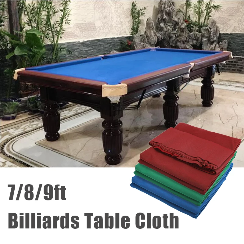 US 7/8/9ft Worsted Billiard Pool Table Cloth Billiard Felt with Cushion Rail