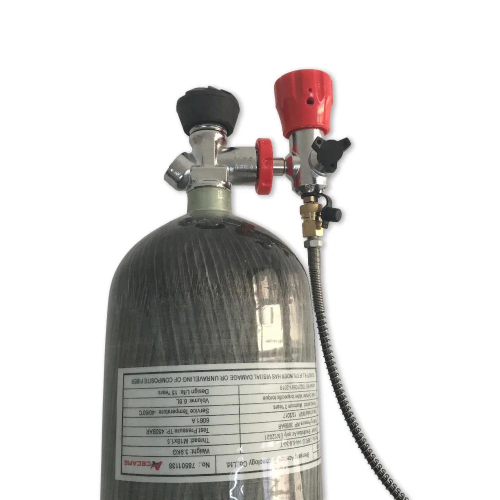 AC168301 6.8L Mini Cylinder For Diving Scuba Diving Tank Airforce Condor Pcp Quick Release Coupling Dive Tank Scuba Pcp Rifle