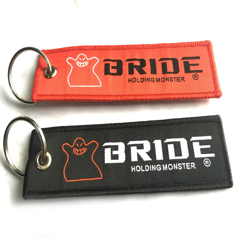 

JDM Bride Racing Red Black Holding Monster Car Styling Tags Creative Keychain Keyring