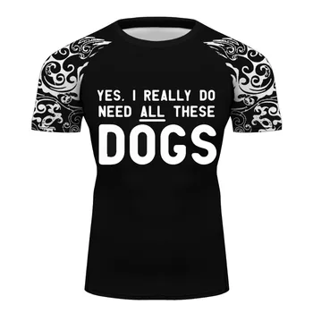 

Custom Full Printed T-shirt Dog lovers gift Boxing Gym tshirt men Compression Shirt fitness tops bodybuilding rashguard