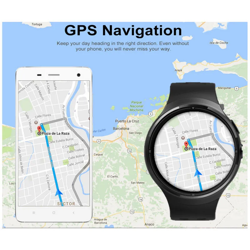 Bluetooth 4.0 diggro DI06 Смарт часы 1 ГБ + 16 nano SIM карты WI FI GPS вызова сердечного ритма мониторы