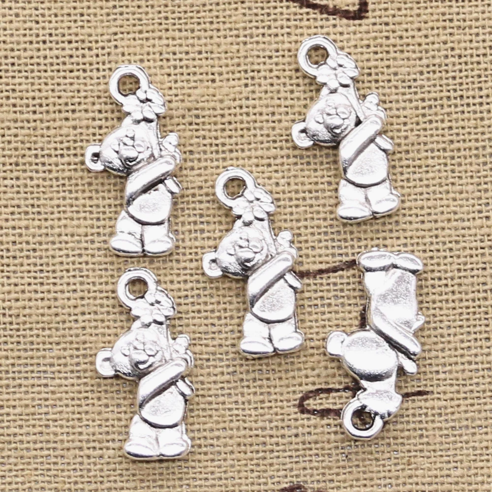 Подвески в виде медведя и цветов 19x9 мм|be charm|charms bearbear charm |