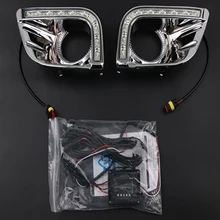 Per Toyota Prado 150 FJ150 LC150 2010 2011 2012 2013 Land Cruiser LED Daytime Corsa e Jogging Luci DRL copertura della lampada della nebbia luci di guida