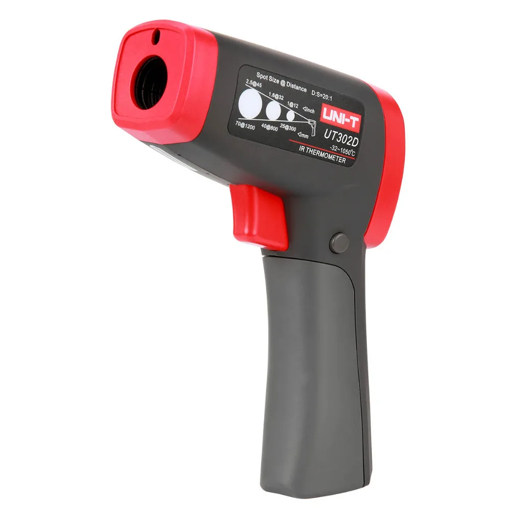 

UNI-T Infrared IR Thermometer UT302D Laser Temperature Gun Meter Non-contract -32~1050 Celsius C/F digital lcd thermometer