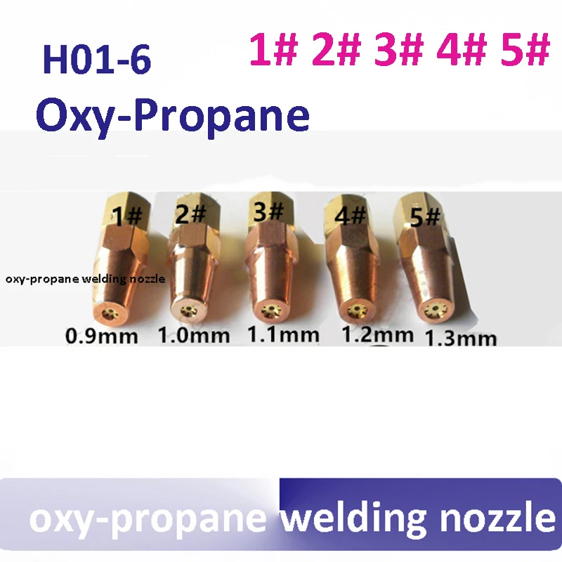 

oxy propane gas welding nozzle 5pcs/lot welding tip for H01-6 welding torch