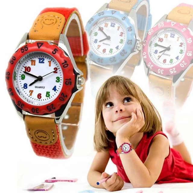 Cute Boys Girls Quartz Watch Kids Children's Fabric Strap Student Time Clock Wri Cute Boys Girls Quartz Watch Kids Children's Fabric Strap Student Time Clock Wri