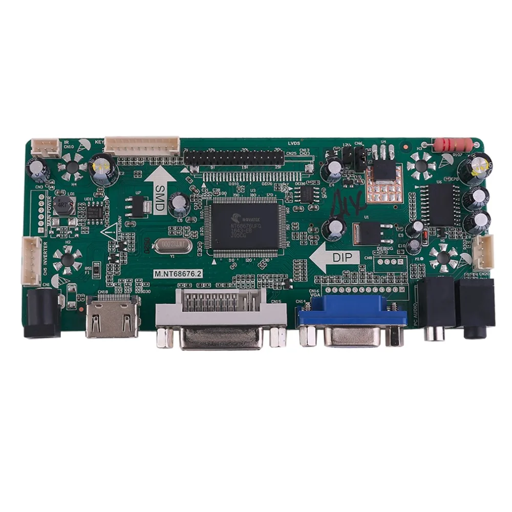 Professional M NT68676 2A HDMI DVI VGA Audio LCD LED Screen Controller Board DIY Screen Monitor