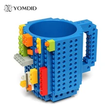 Build-On Brick Mug DIY Bulding Blocks Coffee Mugs 350 ml Creative Drinkware BPA Free mug Birthday Gifts Tazas
