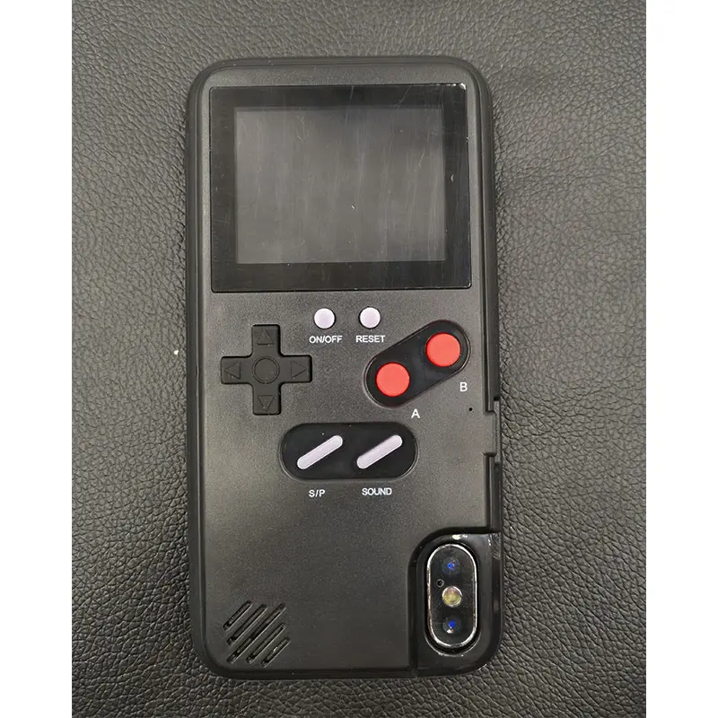 Полноцветный дисплей GameBoy чехол для телефона для iphone Xs Max Xr X Ретро тетрис игра задняя крышка для iphone 8 7 6 6s plus Coques - Цвет: Full Colors Black