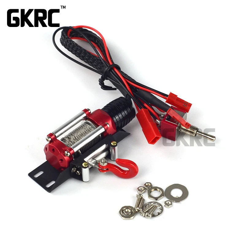 

1/10 Simulation Electric Metal Winch Wireless Remote Receiver for 1:10 RC Crawler Truck Axial SCX10 RC4WD D90 Trx4 90046 90048