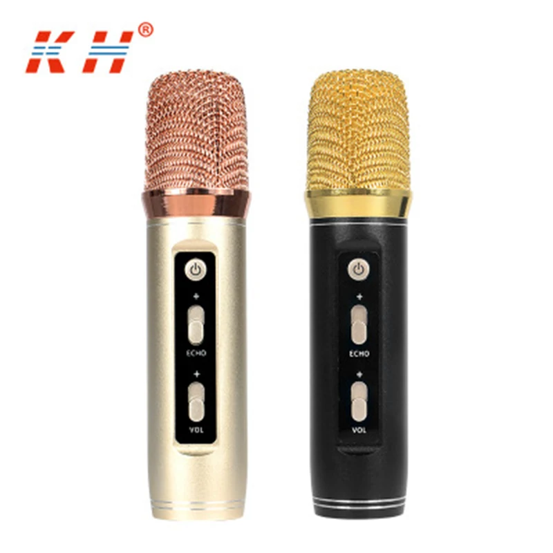 KH K7 Portable Condenser Sound Recording Microphone Reverb Sound Effects Mobile Phone karaoke