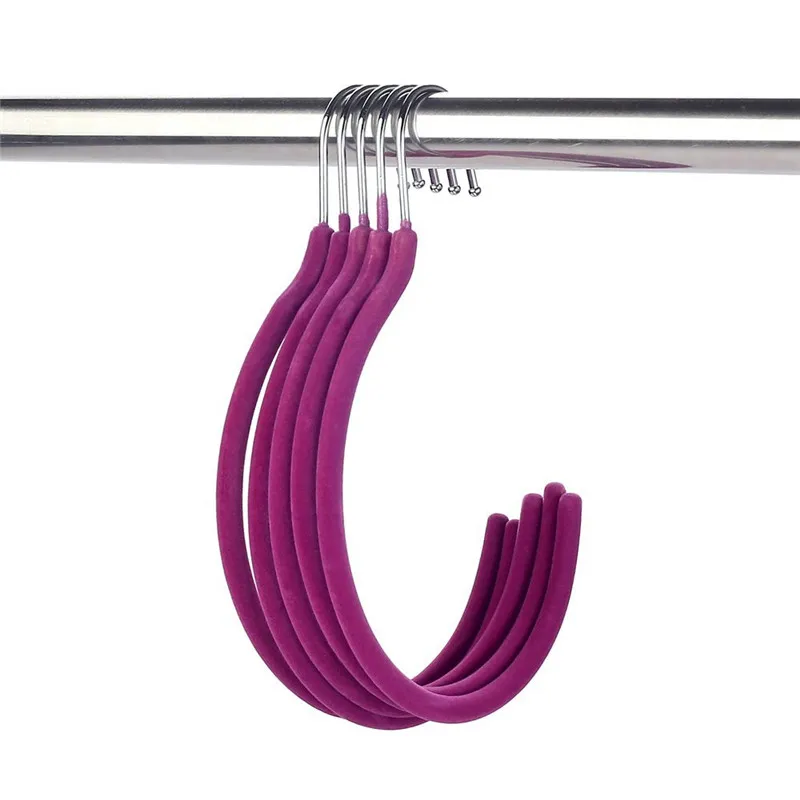 2pcs Creative Velvet Flocked Non Slip Scarf Shawl Tie Belt Clothes