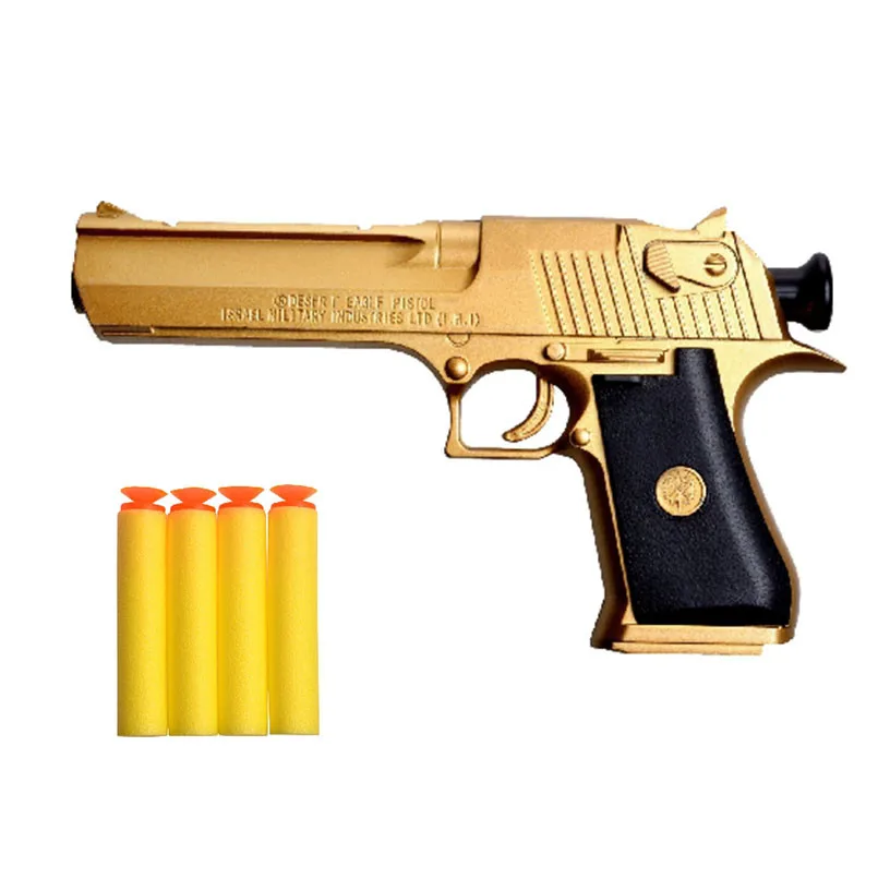 US $7 55 40% OFF|Plastic Desert Eagle Toy Gun Airsoft Pistol Weapons For Airsoft Simulation Gun Outdoor Toys For Children Safe Foam Bullets-in Toy