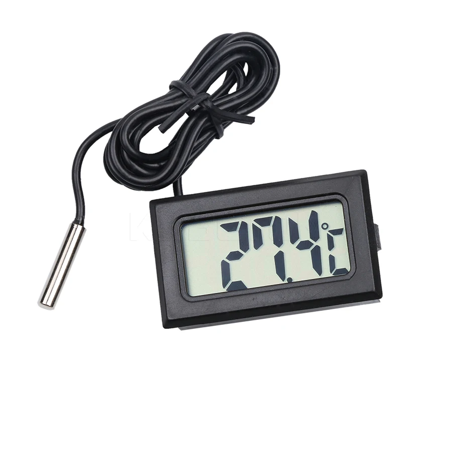 

1 pc Mini Black LCD Digital Thermometer Hygrometer Thermometer Temperature Sensor Fridge Freezer Probe For Aquarium Tool