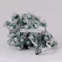 50x 5V WS2811 IC Full Color LED Pixel RGB String Module Light IP68 T1515 White wire DC5V
