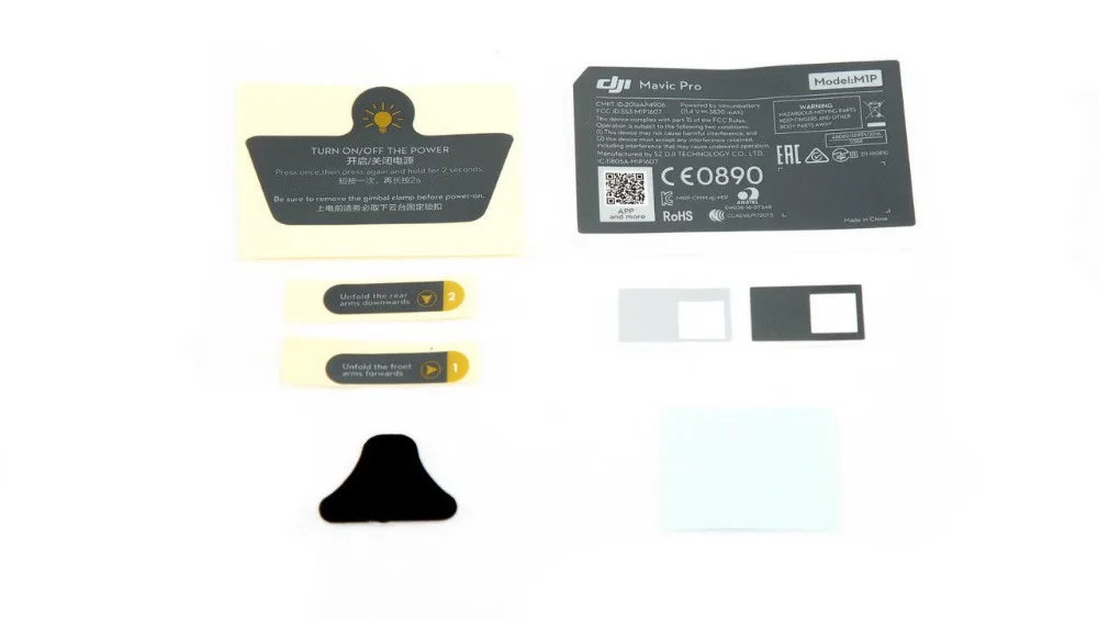 

Genuine DJI Mavic Pro Part - Aircraft Appearance Sticker Replacement warning Stickers for Mavic Pro Drone Body Shell
