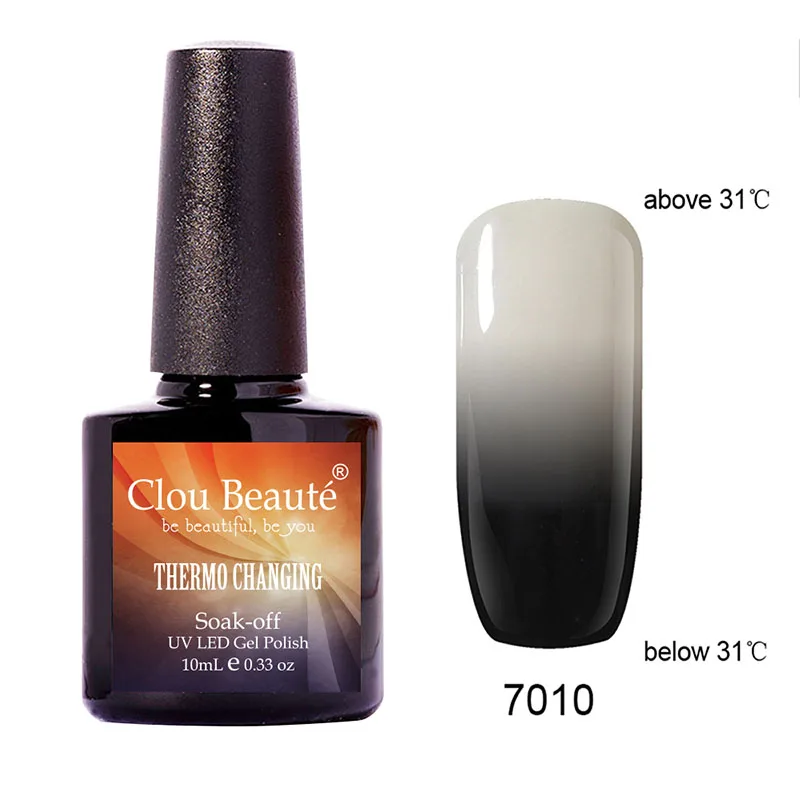 Clou Beaute термо-сменный Гель-лак для ногтей отмачиваемый УФ-Гель-лак для ногтей горячая Распродажа Гель-лак для температуры лак стойкий лак - Цвет: 7010