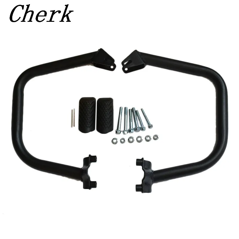 New Motorcycle Black Highway Engine Guard Crash Bar With Rubber Cover