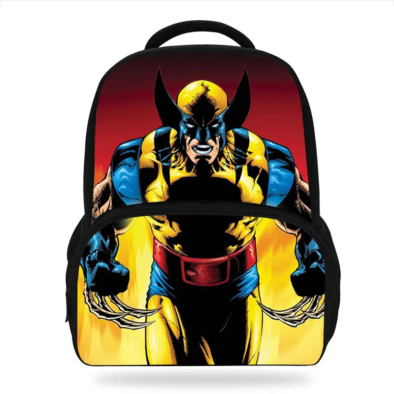 Новинка X-MAN с рисунком Детские рюкзаки металлическим принтом Волчонка Марвел для