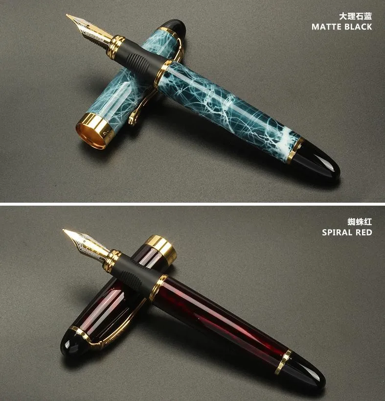 JINHAO X450 металлическая перьевая ручка без коробки для карандашей Роскошные школьные офисные канцелярские принадлежности Роскошные милые ручки для письма подарок