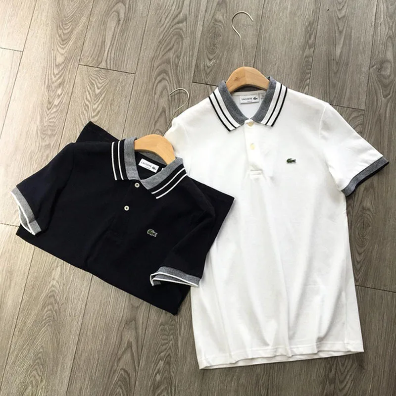 Men Short Sleeve T-Shirt White Color Stripe Sleeve Hot Sale New Arrival Students Running Shirts