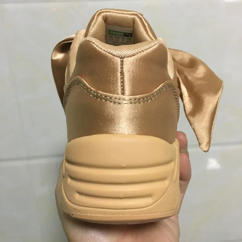 Оригинальная Puma Phenom атласная EP женские кроссовки Замша сатин бадминтон обувь