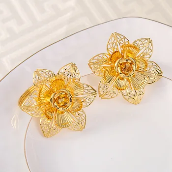 

12PCS metal western napkin ring hotel set table wedding wedding napkin napkin ring buckle