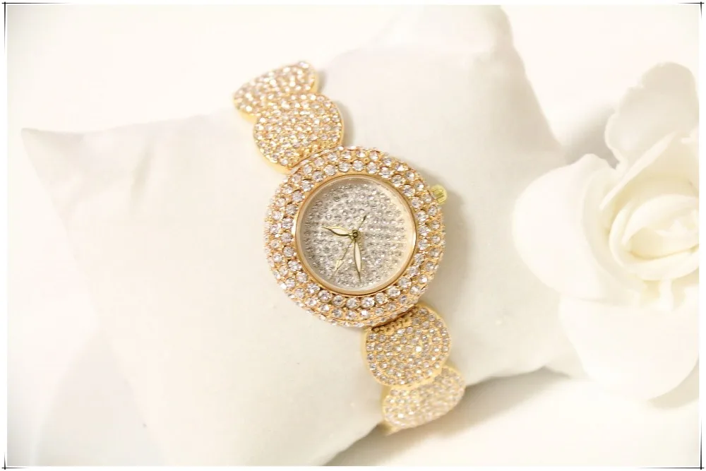 Moda feminina relógios de luxo diamante montre