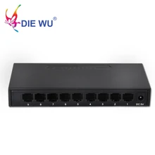 DIEWU сетевой коммутатор 9 портов RJ45 10/100 Мбит/с коммутатор для высокоскоростной сети Ethernet с 1 м буфера полный дуплекс и полудуплекс