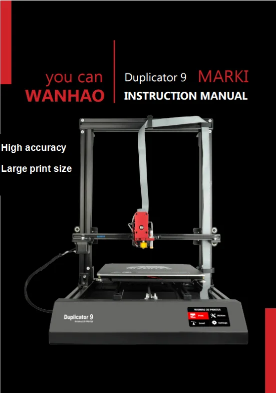 Новейший WANHAO прямые продажи с фабрики D9/300 Mark2 FDM/FFF широкоформатный 3D принтер размер печати 300*300*400 мм