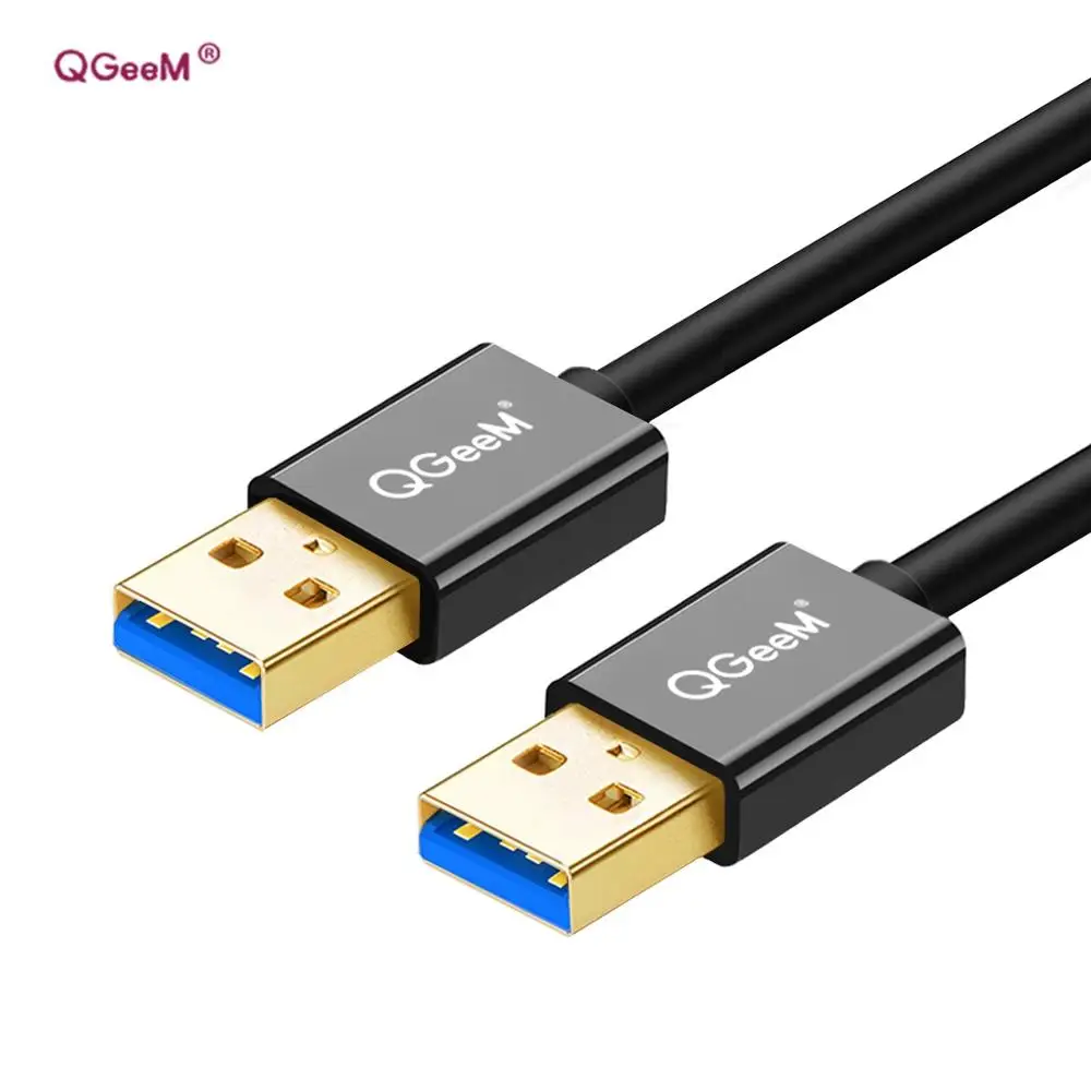 QGeeM USB 3,0 кабель Супер Скоростной USB 3,0 A папа-папа USB удлинитель для радиатора жесткий диск USB 3,0 кабель для передачи данных удлинитель - Цвет: U 3 Cable