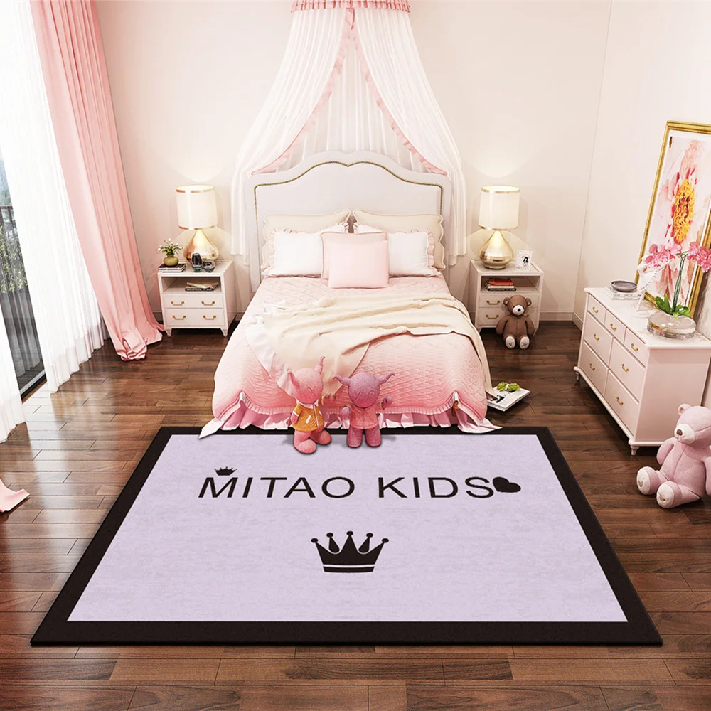 

Nordic Language Living Room Bedside Carpet Area Rugs Doormat Prayer Yoga Bath Mat Flannel Kitchen Outdoor Floormat 200*200cm