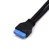 High Quality Dual USB 3.0 Ports Female To Motherboard 20 Pin Box Header pin Adapter Cable USB 3.0 Connector Cable ► Photo 2/4