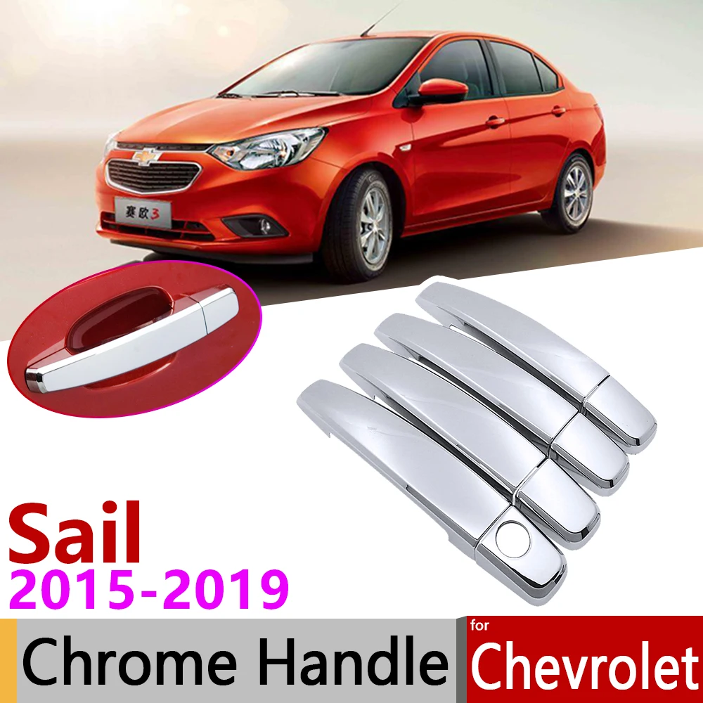 Для Chevrolet New Sail 2015 ~ 2019 роскошный хромированный чехол для внешней двери аксессуары