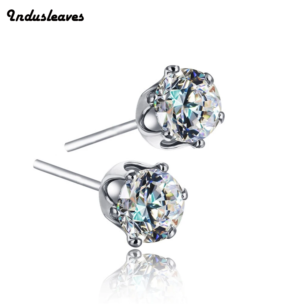 

Indusleaves Fashion Jewelry Adorable Rose Crown Cubic Zirconia for Women Girl Gift Stud Earrings