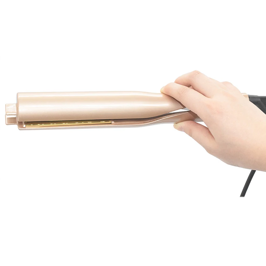 10pcs/lot Gold Plated Titanium Plates 2 In 1 Fast Hair Straightening Curlers Curling Iron hair curler Free Shipping 10pcs/lot Gold Plated Titanium Plates 2 In 1 Fast Hair Straightening Curlers Curling Iron hair curler Free Shipping
